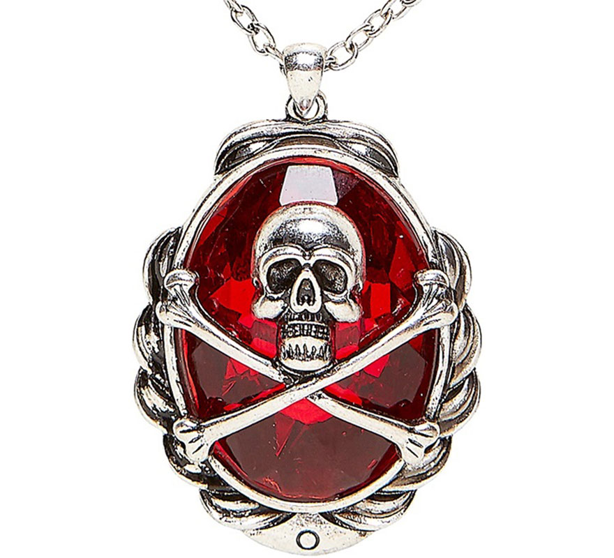 Colar com pingente de caveira-B