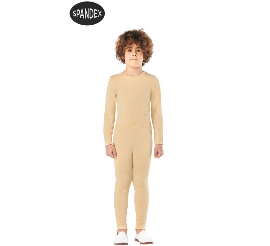 Beige 2-piece spandex swimsuit set for children-B