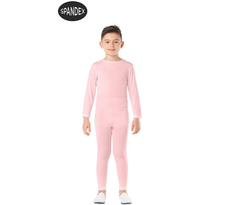 Conjunto de collant de elastano rosa de 2 peças para crianças-B