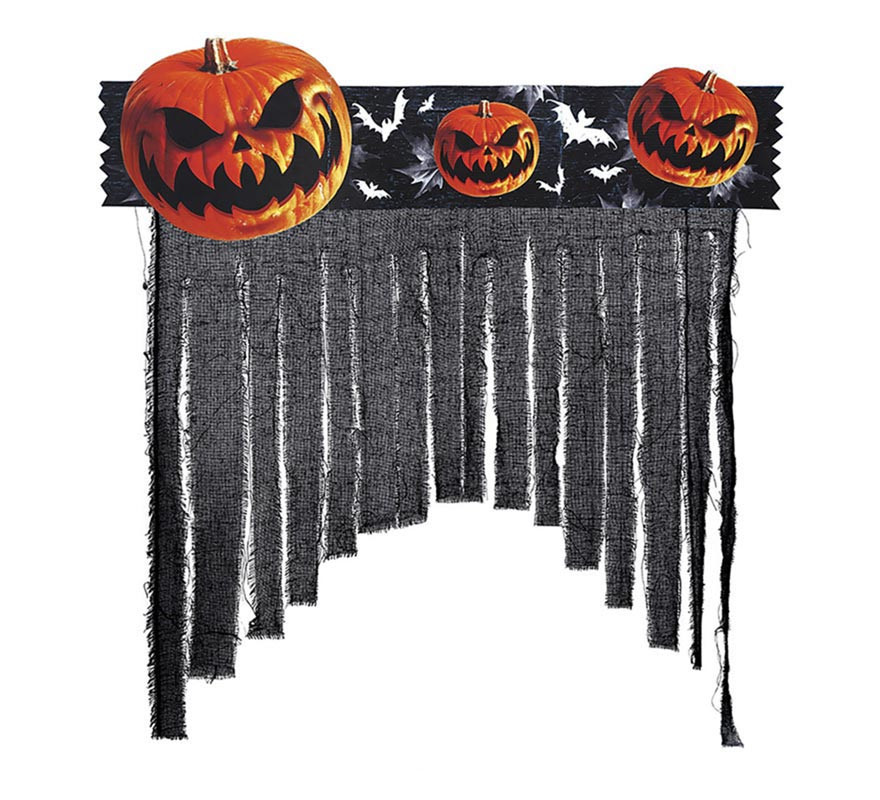 Dark Pumpkins Curtain 90x30 cm-B