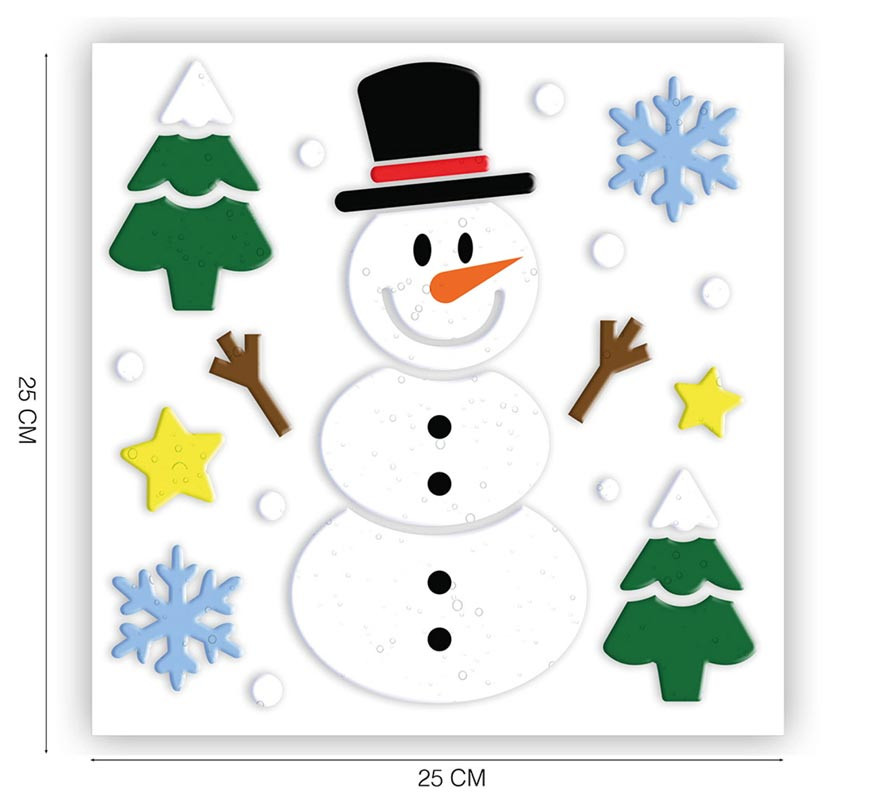 20x25cm Snowman Gel Decoration-B