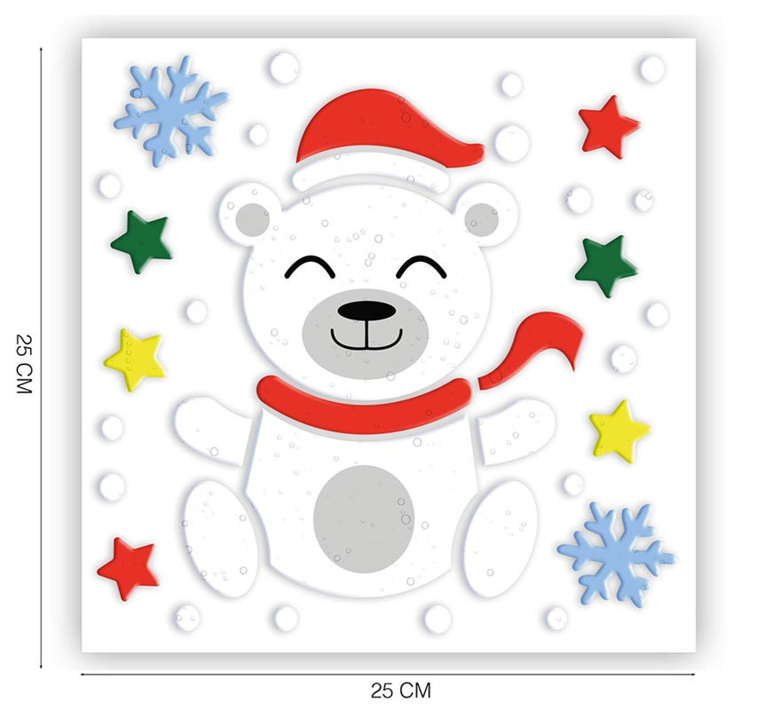 Decoração em Gel Urso Polar 20x25 cm-B