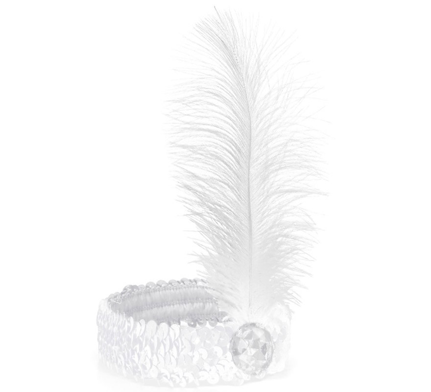 Charleston headband with feather in various colors-B