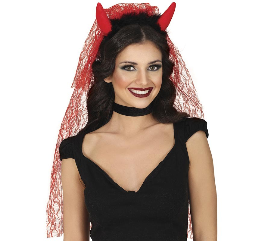 Devil Headband with Veil-B