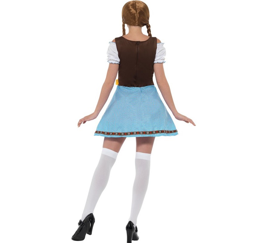 Fato de alemão azul e marrom tradicional para mulheres-B