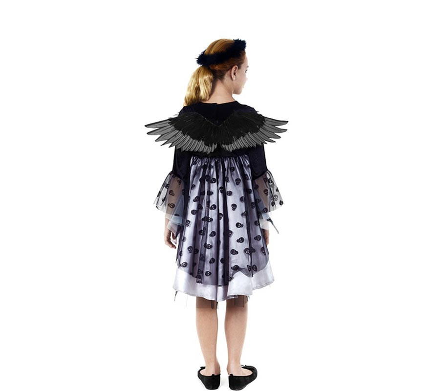 Fato de anjo negro para menina-B