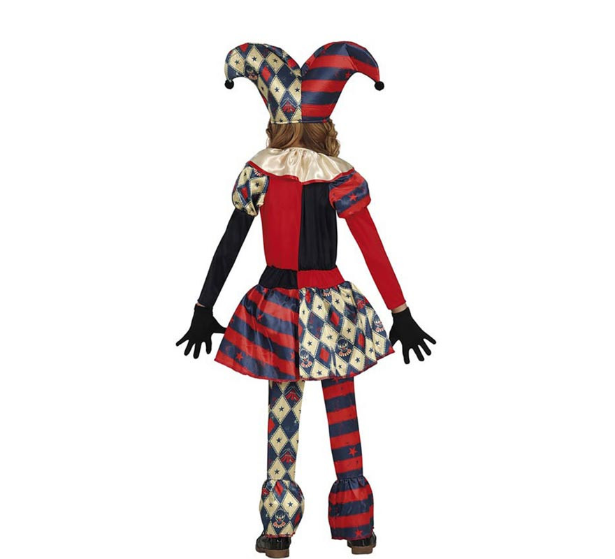 Fato clássica de arlequim de diamante para menina-B