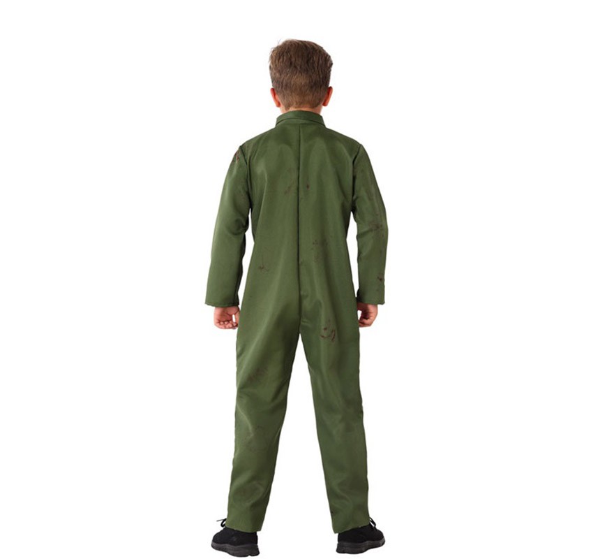 Green Assassin costume for children-B