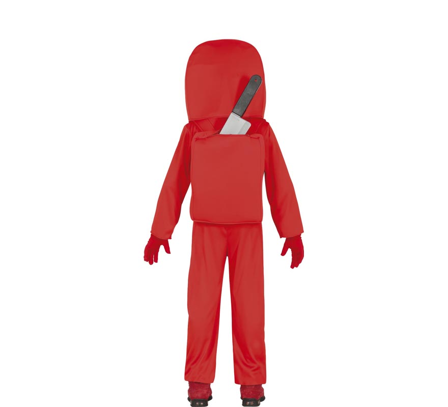 Fantasia de astronauta do Kids Red Imposter-B