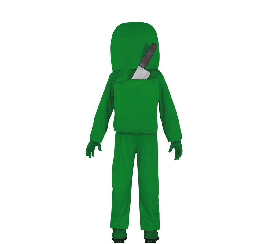 Green Impostor Astronaut Costume for Kids-B