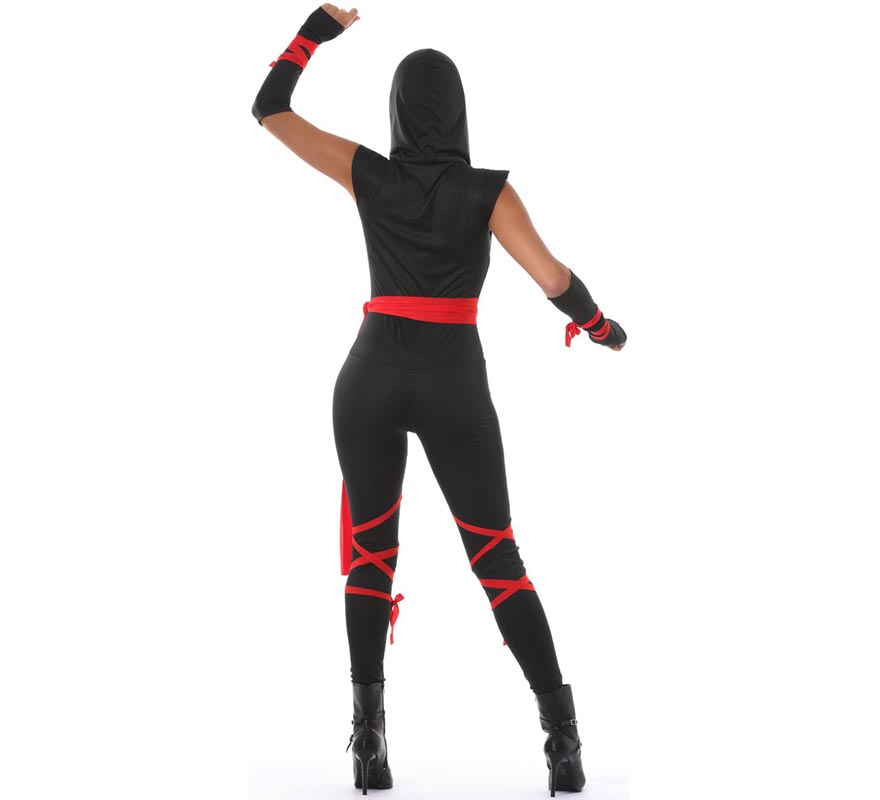 Fato de Ninja preto para mulher-B