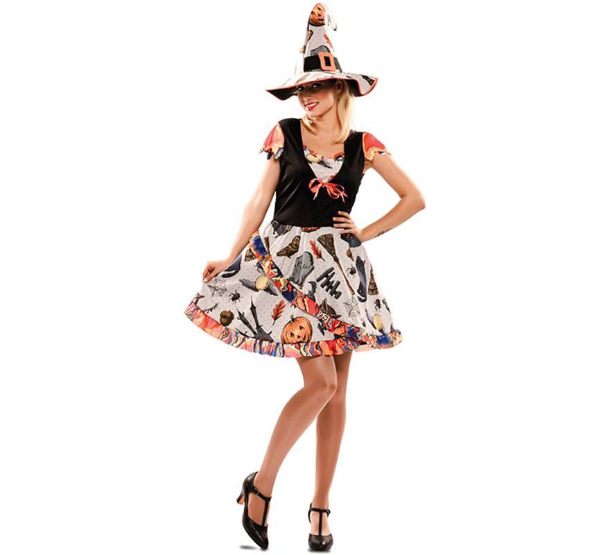 Fato de bruxa engraçado para mulher-B