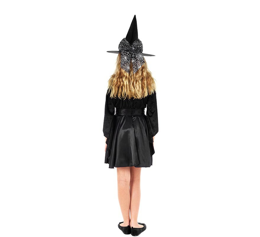 Black Witch Cobwebs Costume for Girl-B