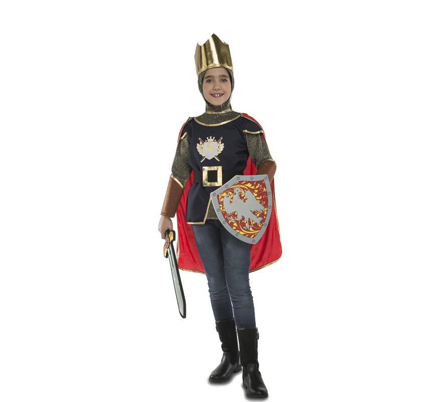 Fato de cavaleiro medieval com acessórios para crianças-B