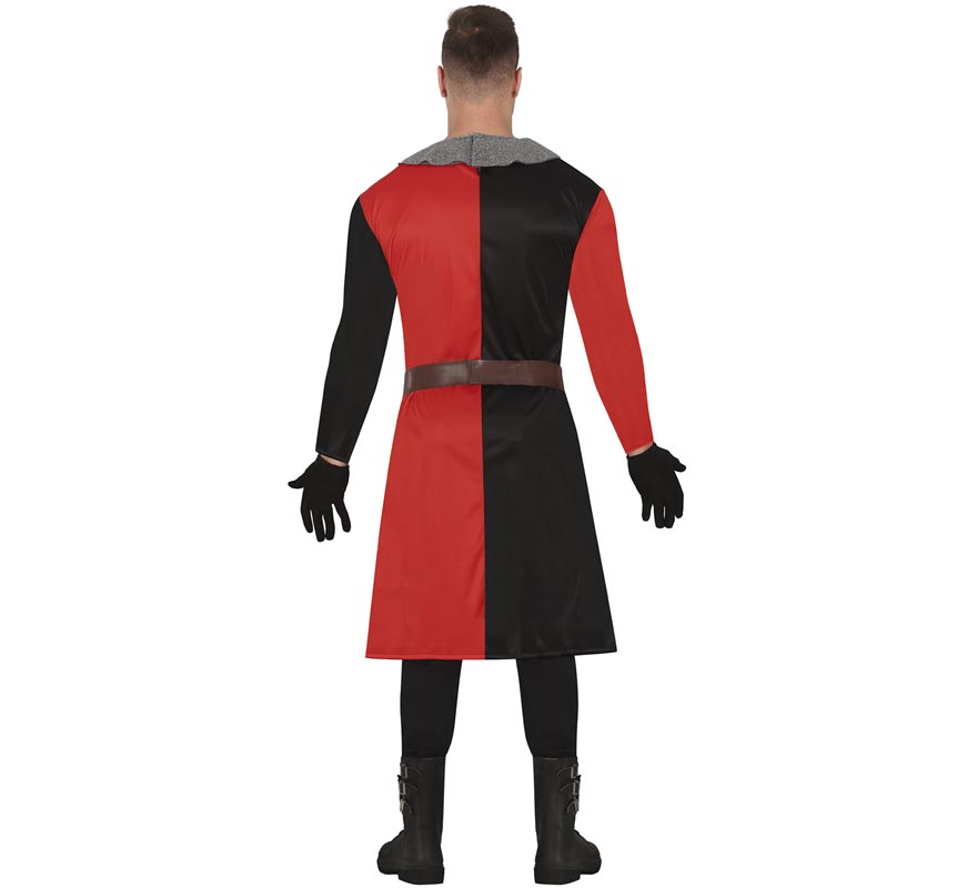 Red and black Medieval Knight costume for men-B