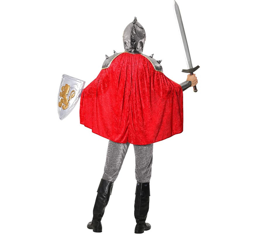 Silver Knight Costume with Armor for Men-B