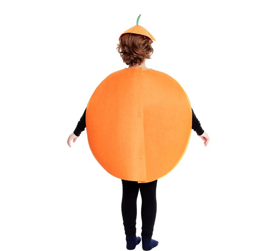 Fato de abóbora circular com chapéu para criança-B