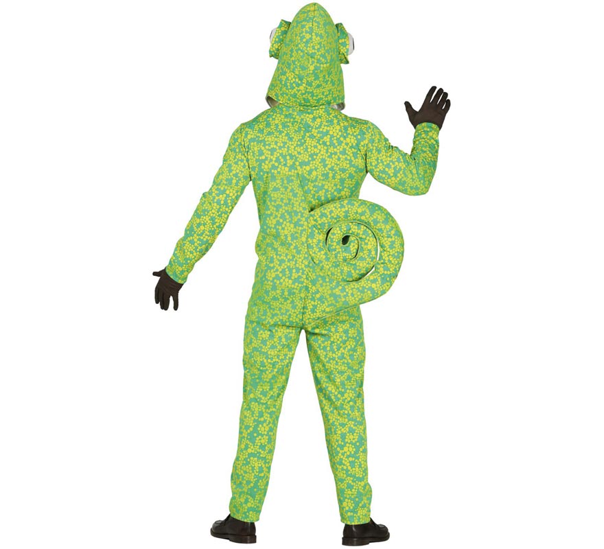 Fato masculina de camaleão verde salpicado-B