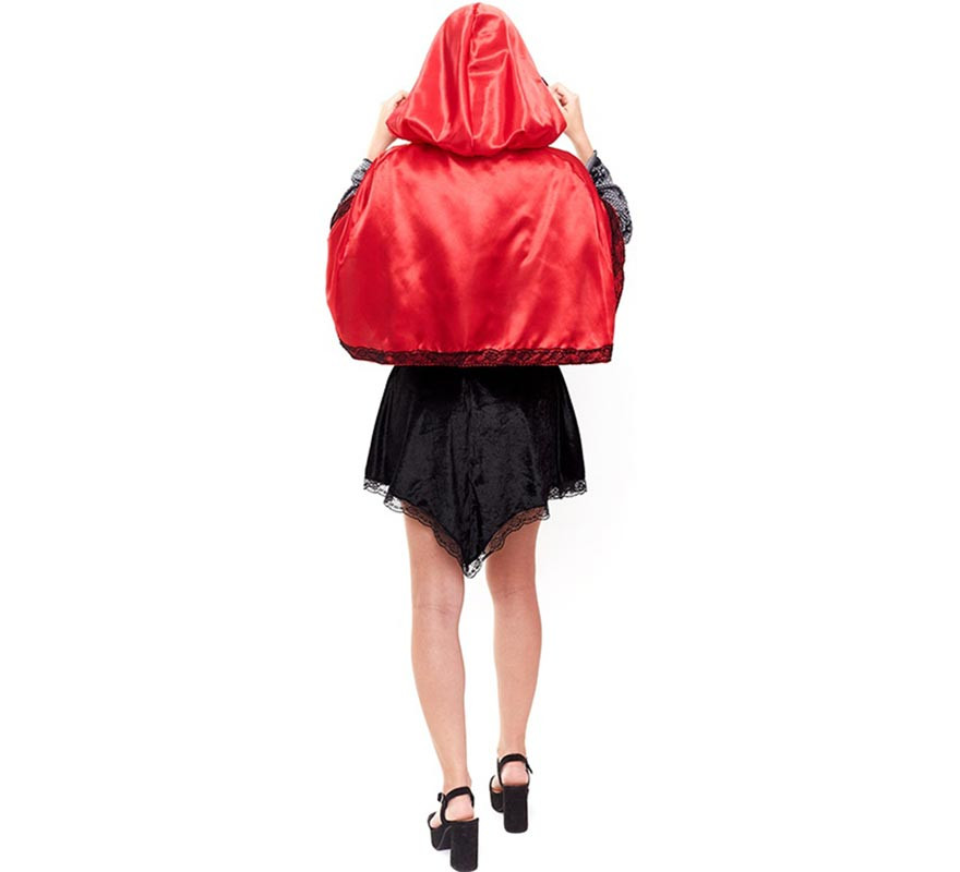 Fato gótico de Chapeuzinho Vermelho para mulher-B