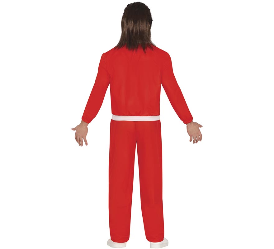 Fato de treino vermelho dos anos 80 masculino-B