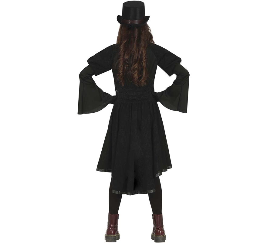 Fato de menina gótica negra para adolescente-B