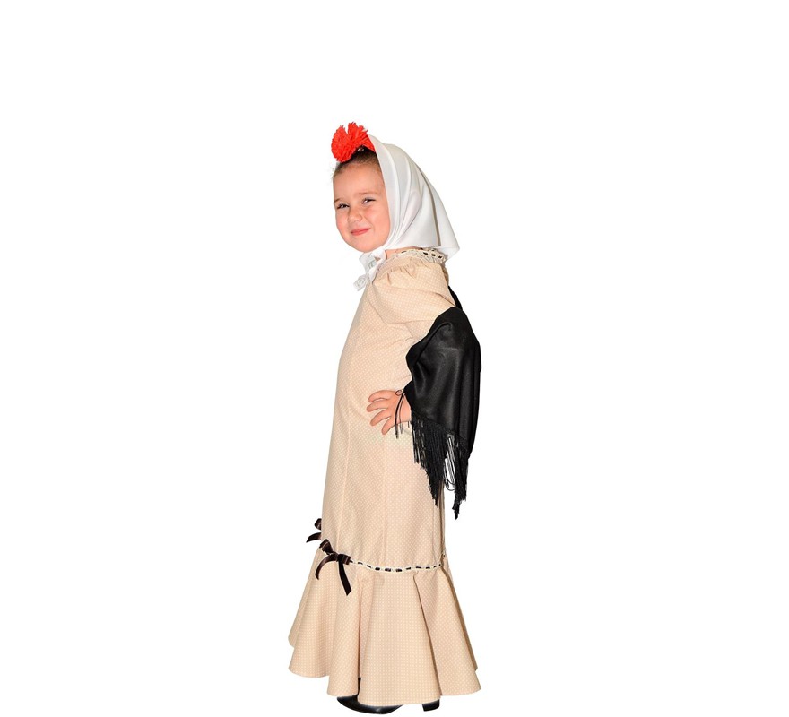 Beige Chulapa costume for girls-B