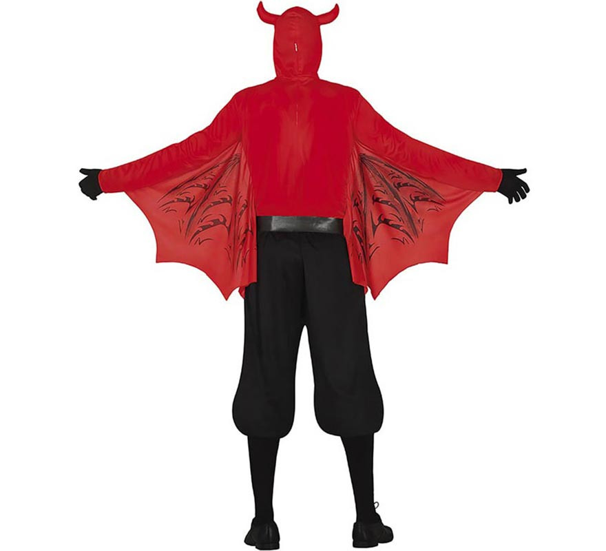 Fato de demónio temível vermelho para homem-B