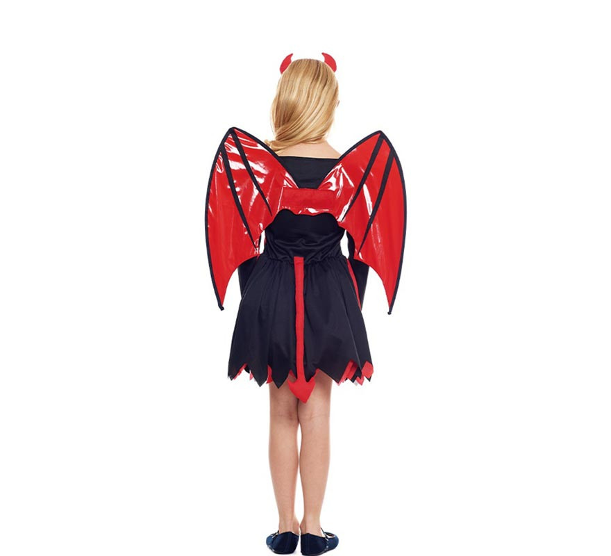 Fato de diabo alado para menina-B