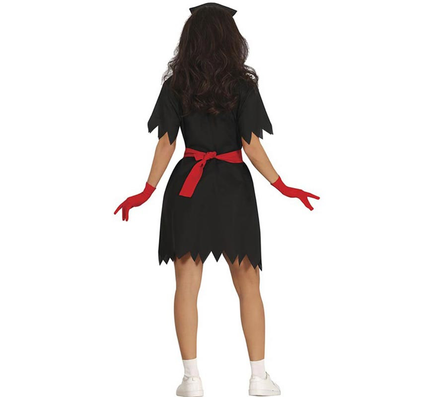 Black Zombie Nurse costume for women-B