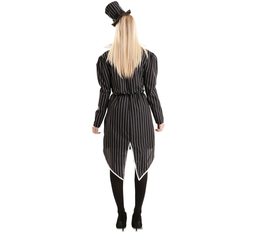 Traje de esqueleto elegante com chapéu para mulher-B