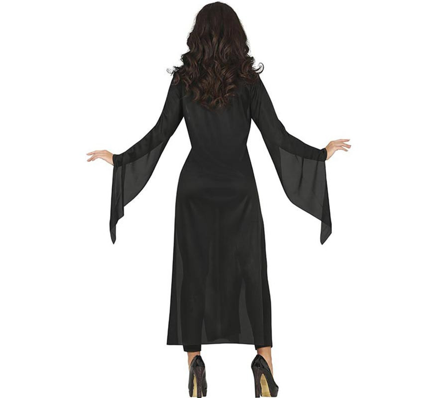 Skeleton costume in black tunic for women-B