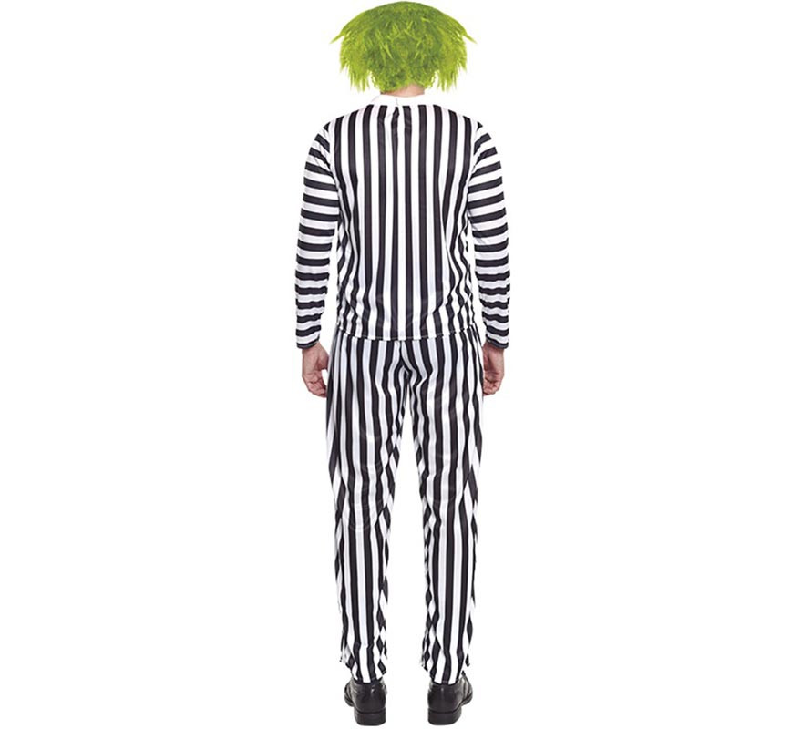 Men's Striped Ghost Costume-B