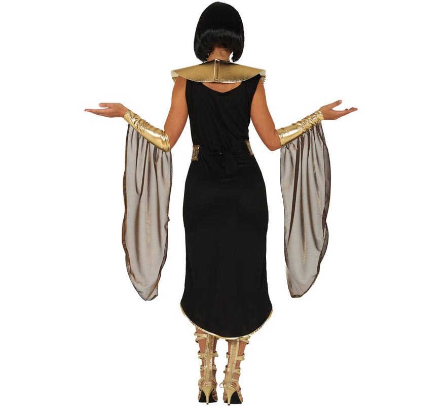 Fato de faraó egípcio preto para mulher-B