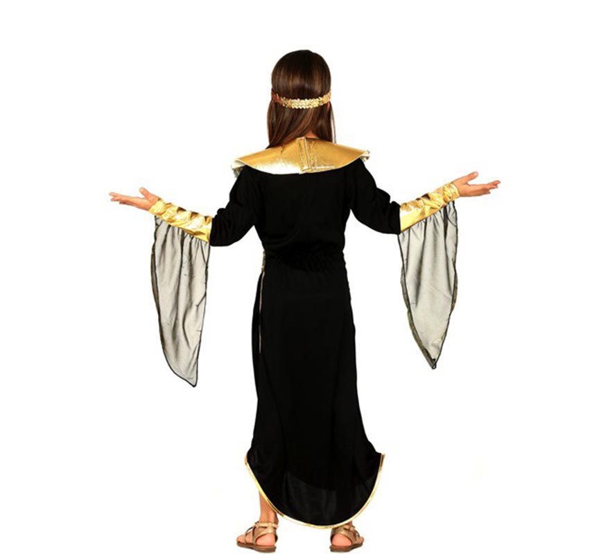 Fato de Faraó egípcio preto para menina-B