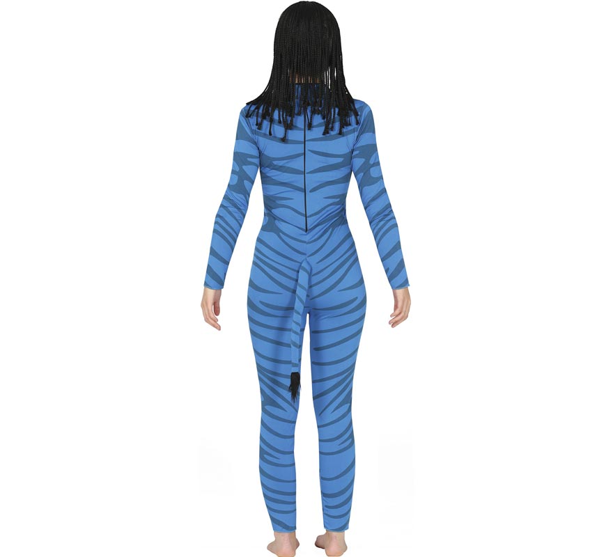 Fato extraterrestre de felino azul para mulheres-B