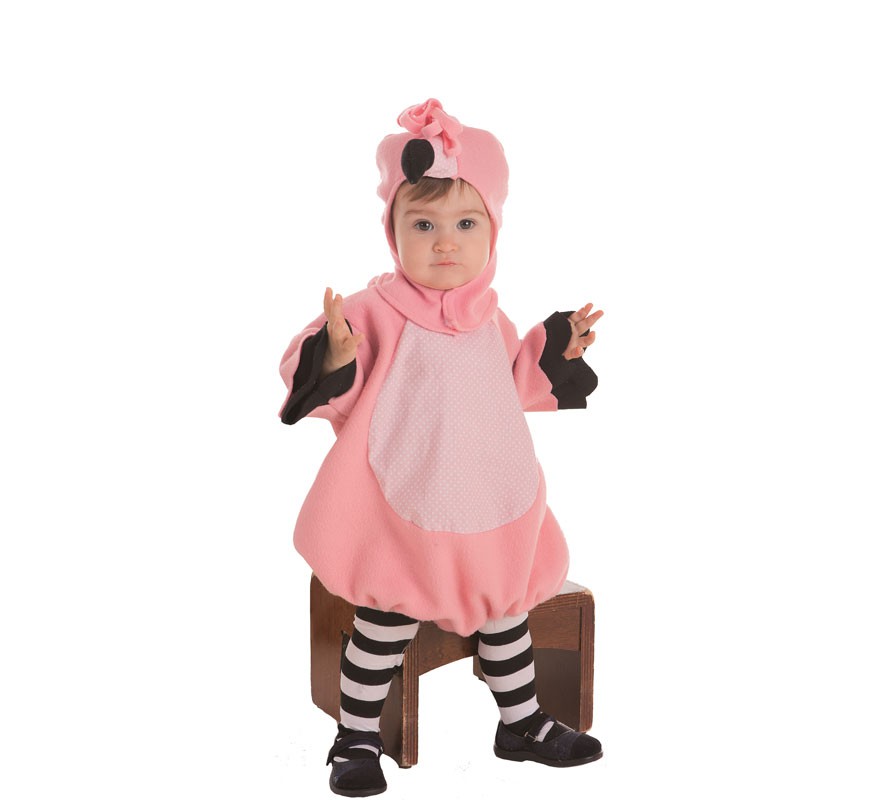 Fato de flamenco rosa para bebé-B