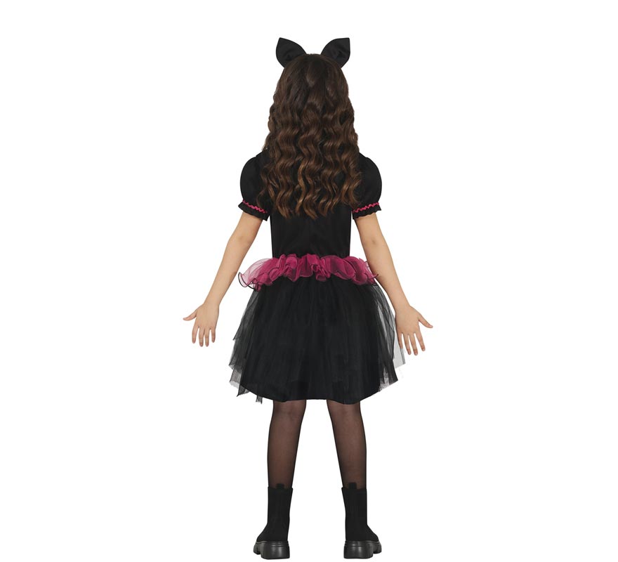 Black Cat Kitty Costume for Girls-B