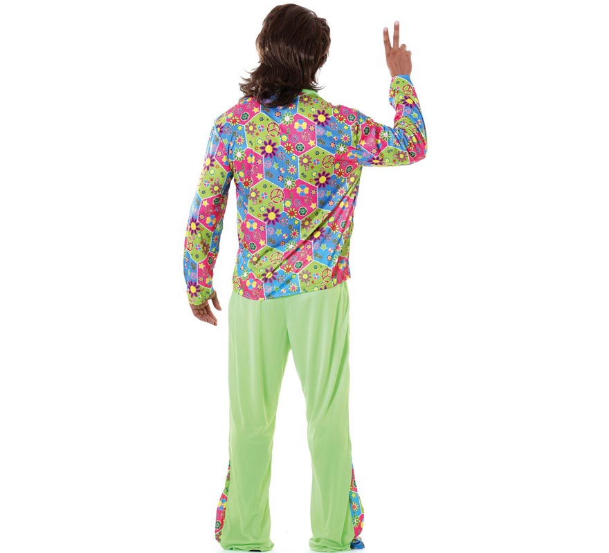 Fato de Hippie Flower Power para homem-B
