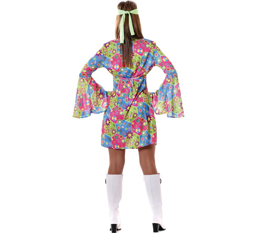 Fato de Hippie Flower Power para mulher-B