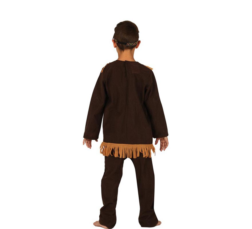 Fato de franja indiana marrom para menino-B