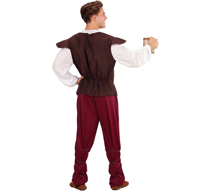 Fato de Locandiero italiano marrom e branco para homem-B