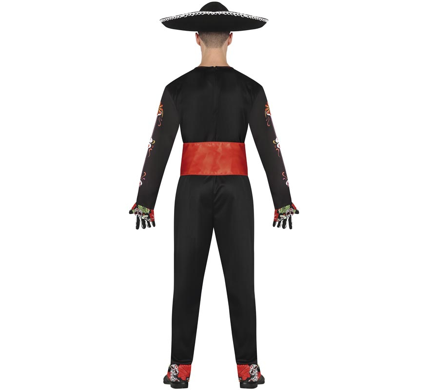 Fato de Mariachi Esqueleto para homem-B