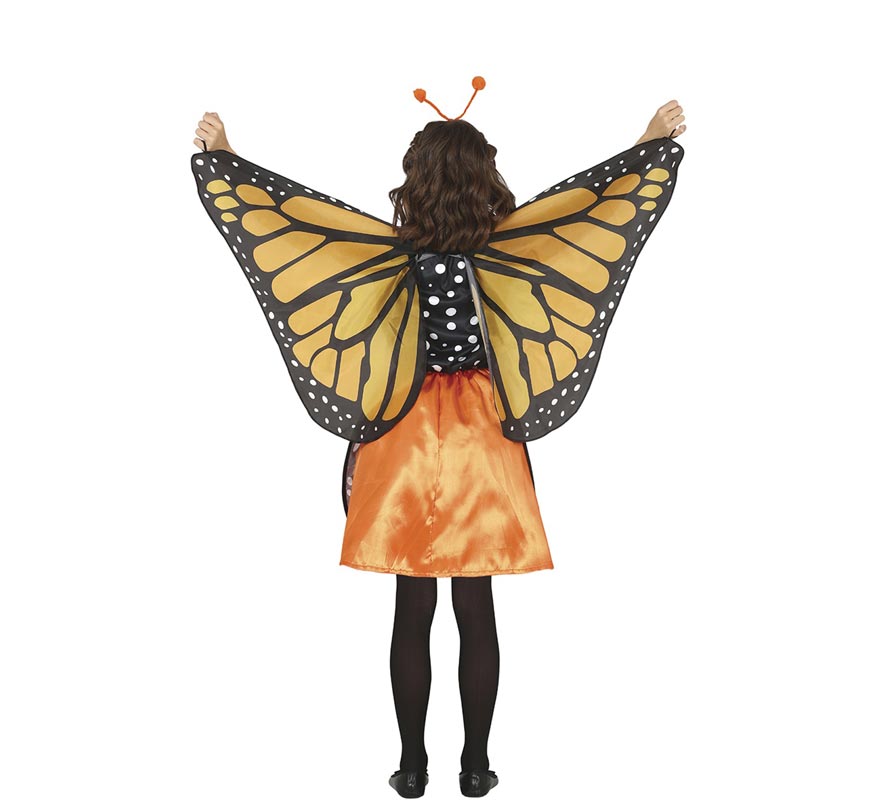 Fato de borboleta laranja com detalhes para menina-B