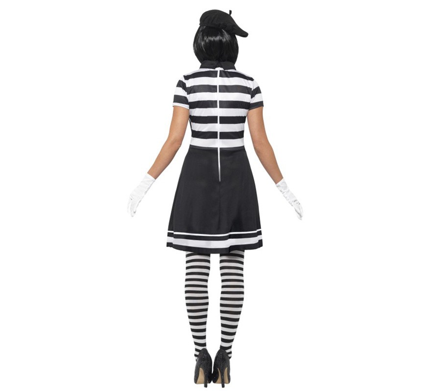 Fato de Mimo preto e branco para mulher-B