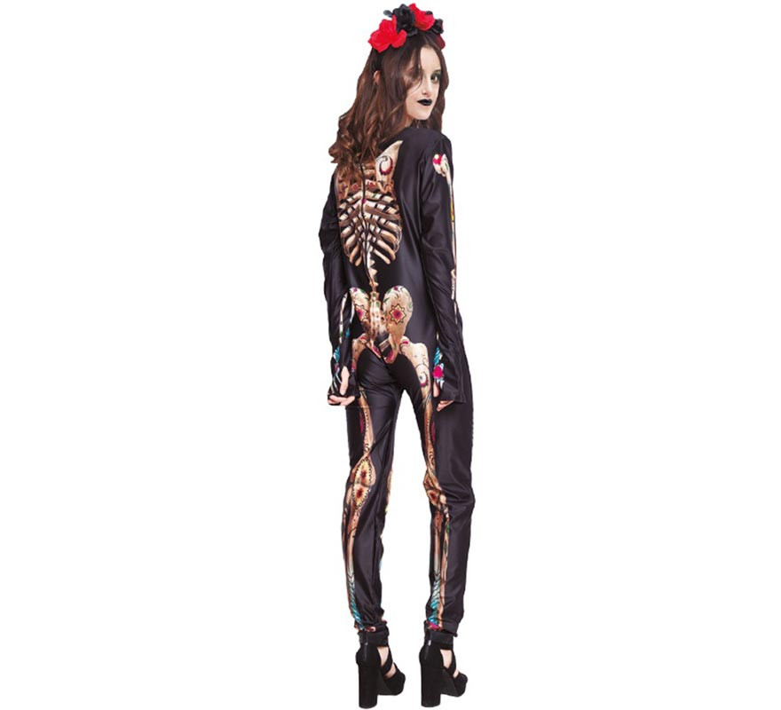 Fato de macaco com estampa Catrina para mulher-B