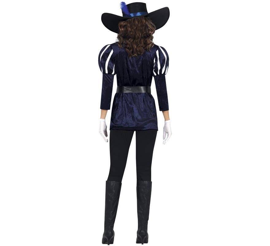 Fato de mosqueteiro azul para mulher-B