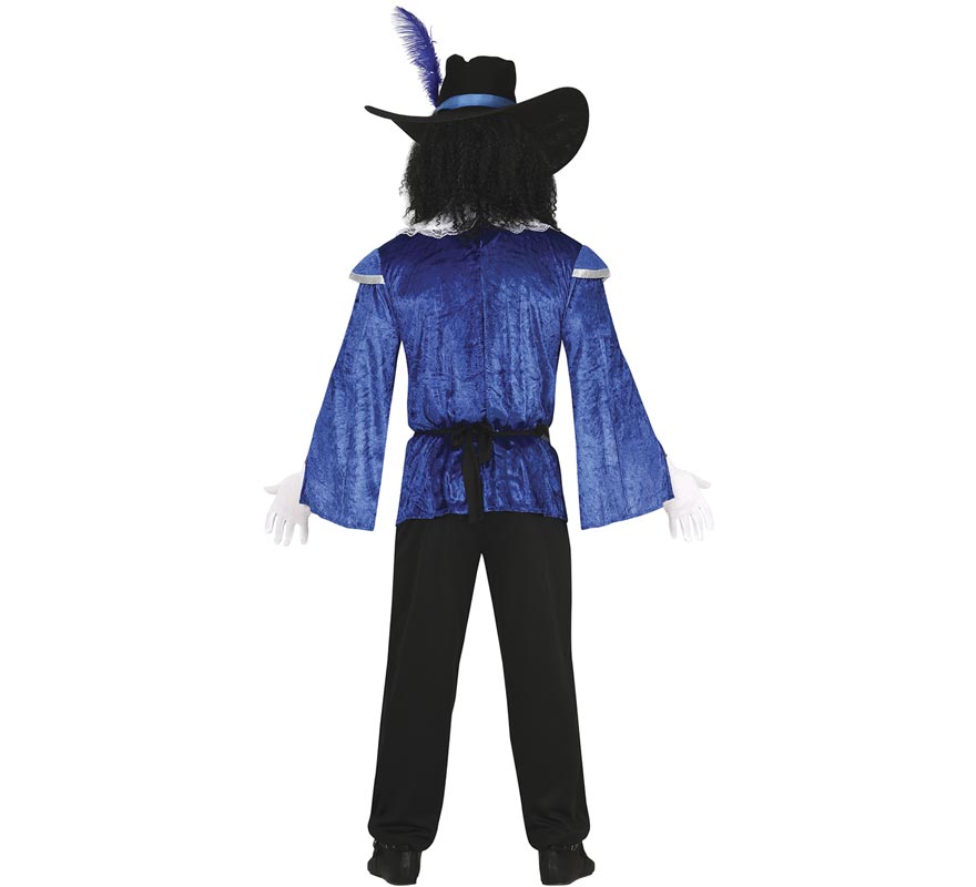 Elegant Blue Musketeer Costume for Men-B
