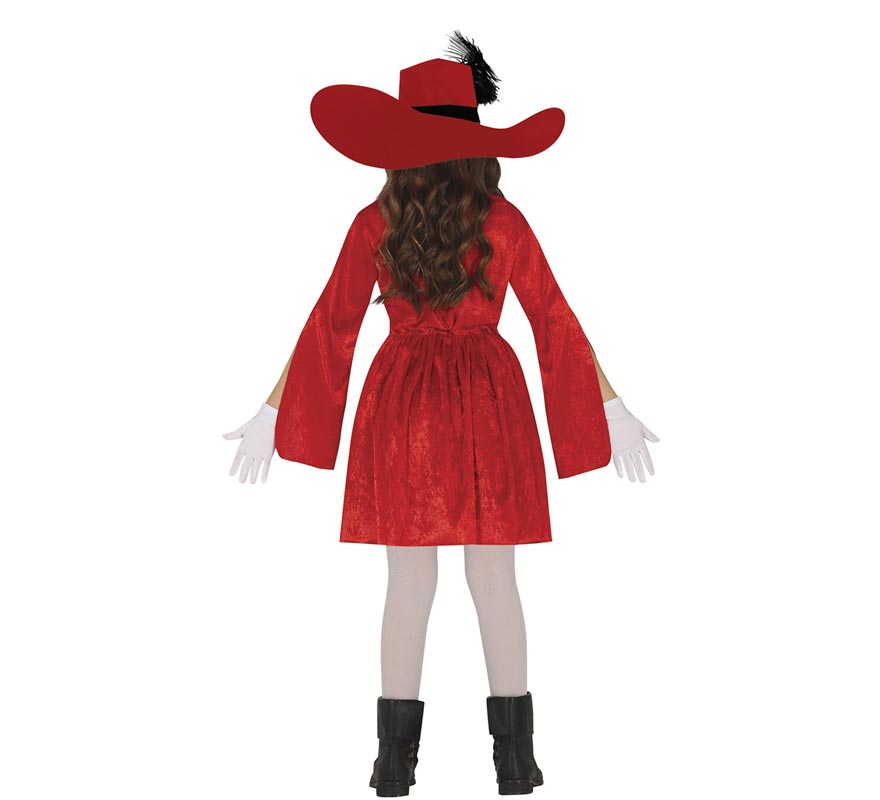 Red Musketeer costume for children-B