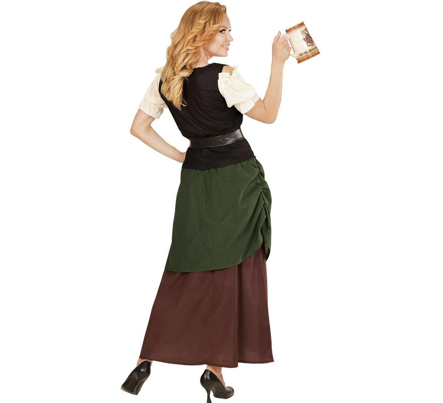 Fato de moça medieval com cinto para mulher-B