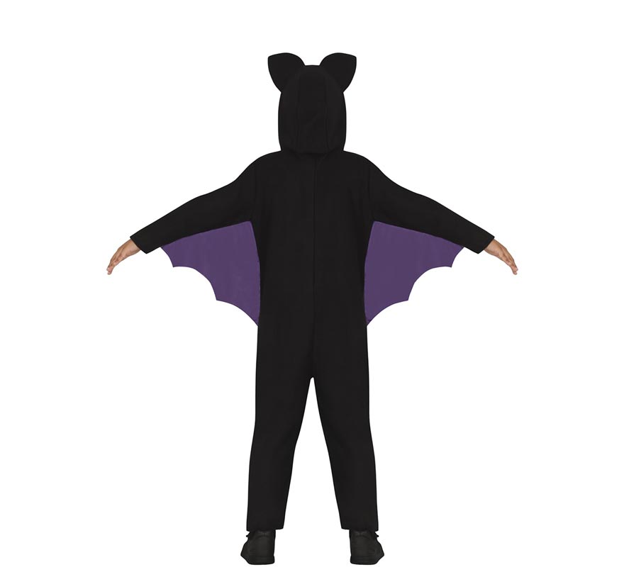 Fato de morcego roxo para criança-B